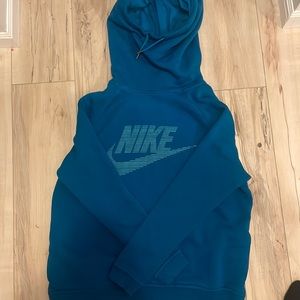 Nike fleece hooded sweatshirt.